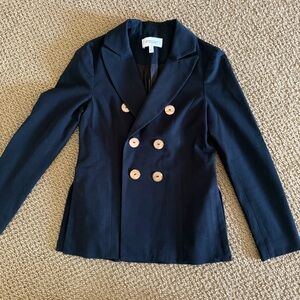 Derek Lam 10 Crosby Navy Double-Breasted Blazer size 0